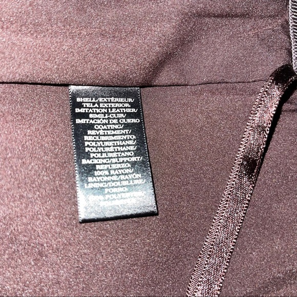 Ann Taylor Brown Vegan Leather Skirt - Picture 7 of 7